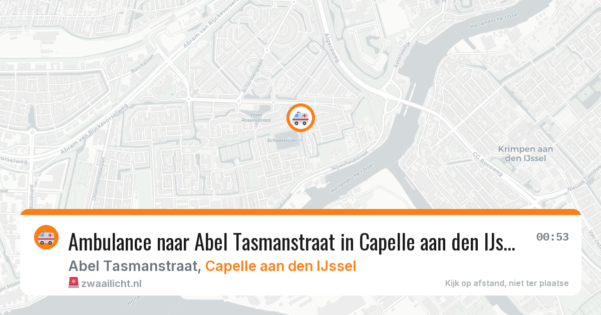 Ambulance naar Abel Tasmanstraat in Capelle aan den IJssel — 28 jun 2026