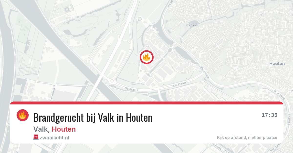 Brandgerucht bij Valk in Houten — 26 jun 2026