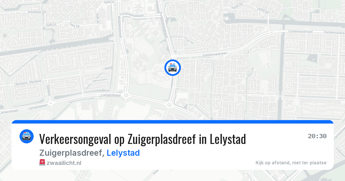 Verkeersongeval op Zuigerplasdreef in Lelystad — 28 jun 2026