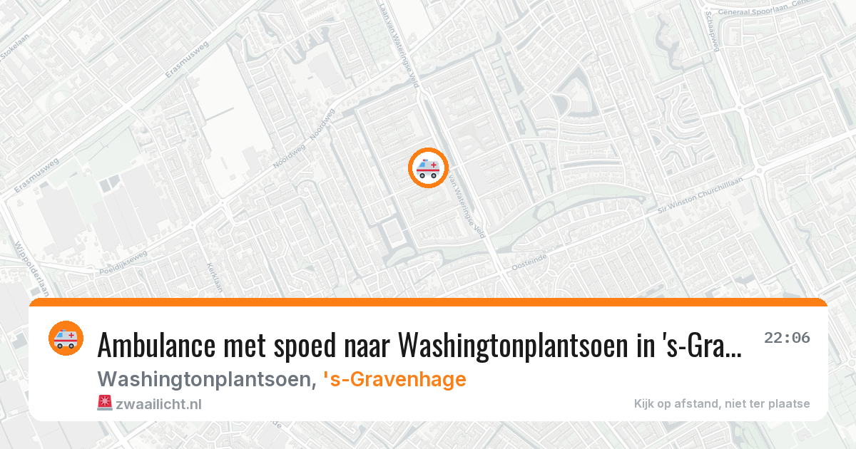Ambulance met spoed naar Washingtonplantsoen in 's-Gravenhage — 9 jun 2026
