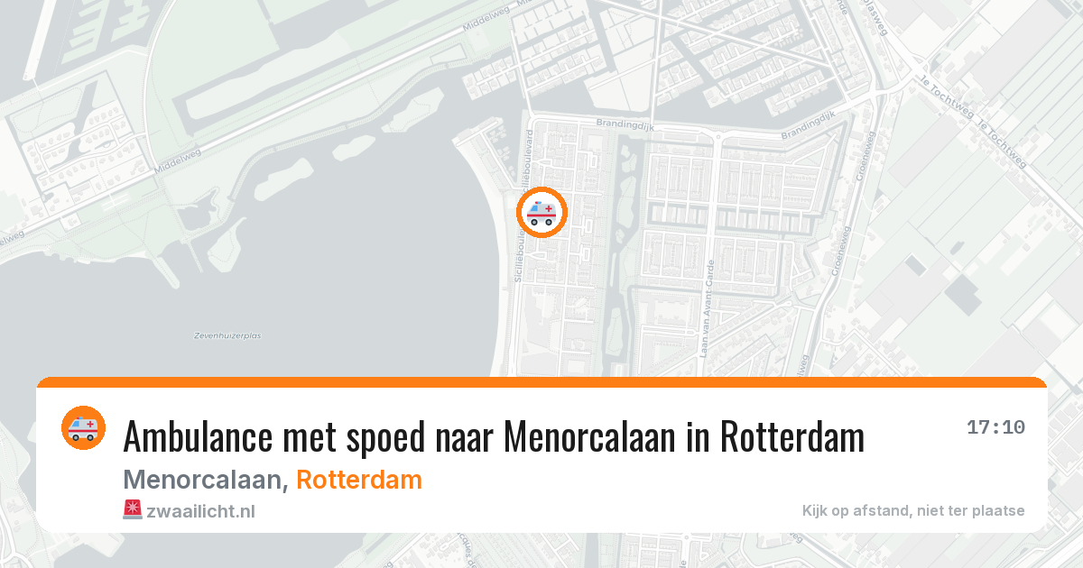 Ambulance met spoed naar Menorcalaan in Rotterdam — 6 jun 2026