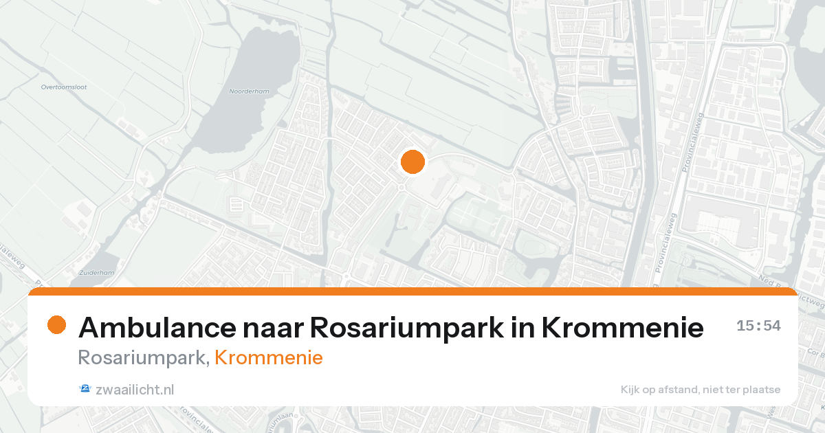 Ambulance naar Rosariumpark in Krommenie — 21 aug 2026