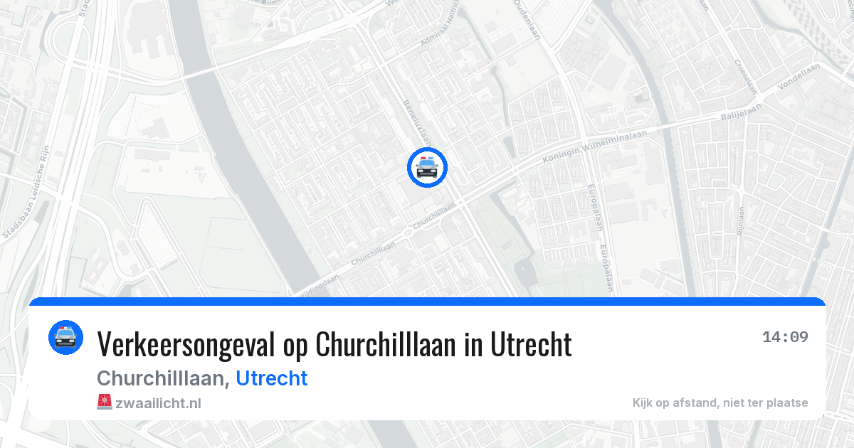 Verkeersongeval op Churchilllaan in Utrecht — 21 apr 2026
