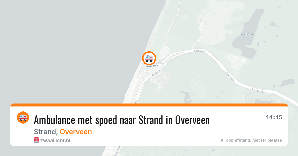 Ambulance met spoed naar Strand in Overveen — 1 jul 2026