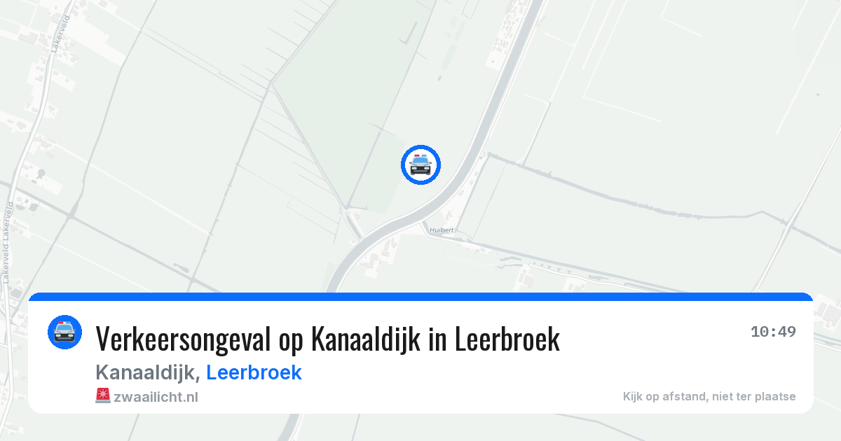 Verkeersongeval op Kanaaldijk in Leerbroek — 17 jan 2026