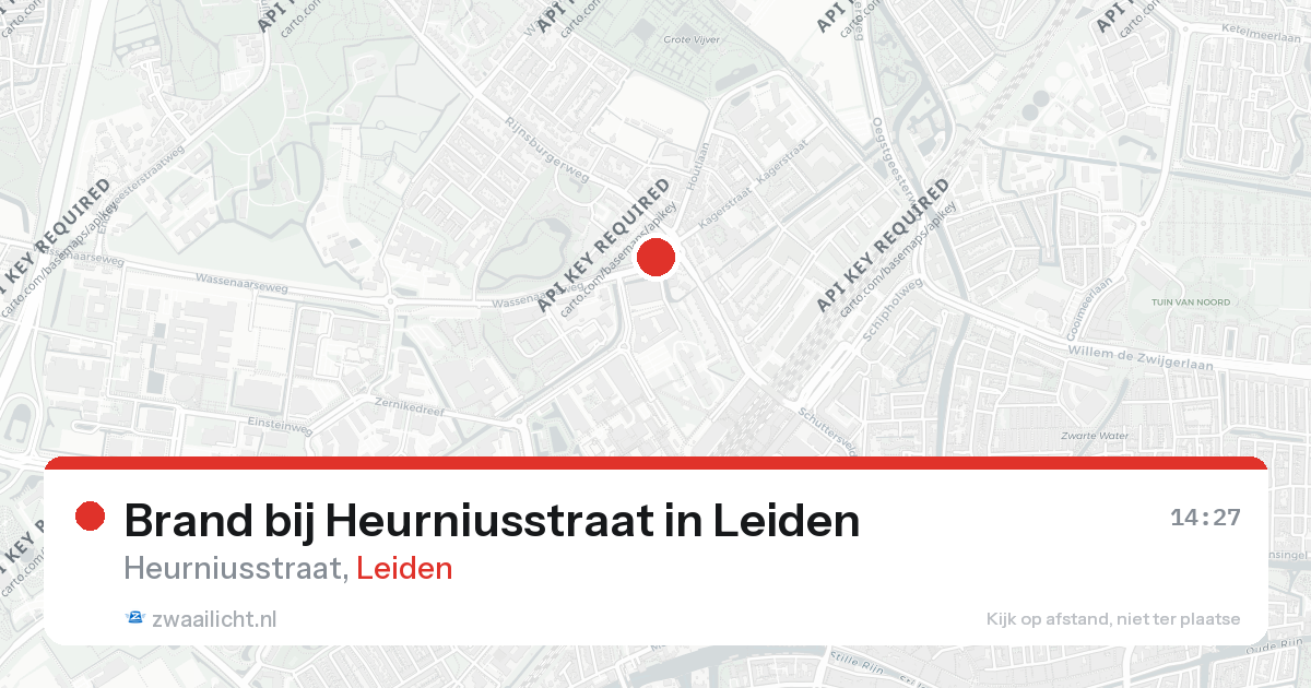 Brand bij Heurniusstraat in Leiden — 26 feb 2026