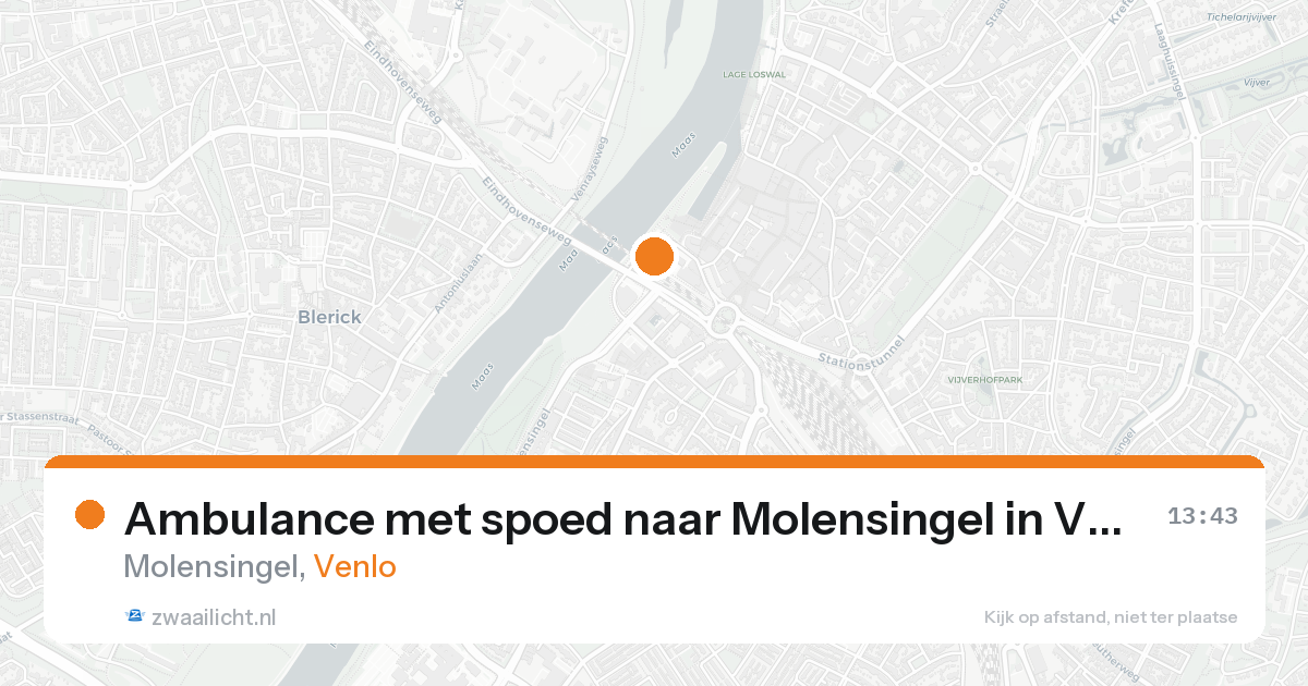 Ambulance met spoed naar Molensingel in Venlo — 23 aug 2026