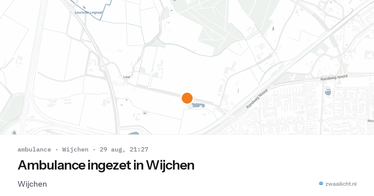 Ambulance ingezet in Wijchen — 29 aug 2026