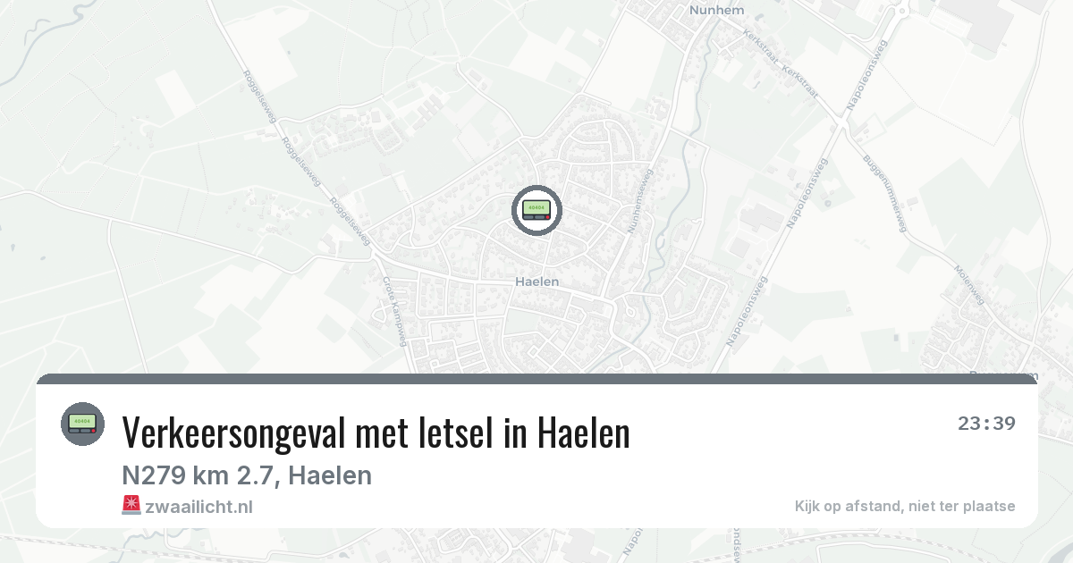 Verkeersongeval met letsel in Haelen — 23 mei 2026