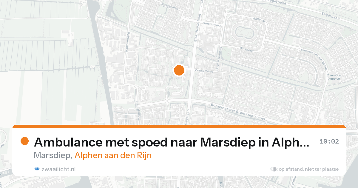 Ambulance met spoed naar Marsdiep in Alphen aan den Rijn — 8 feb 2026