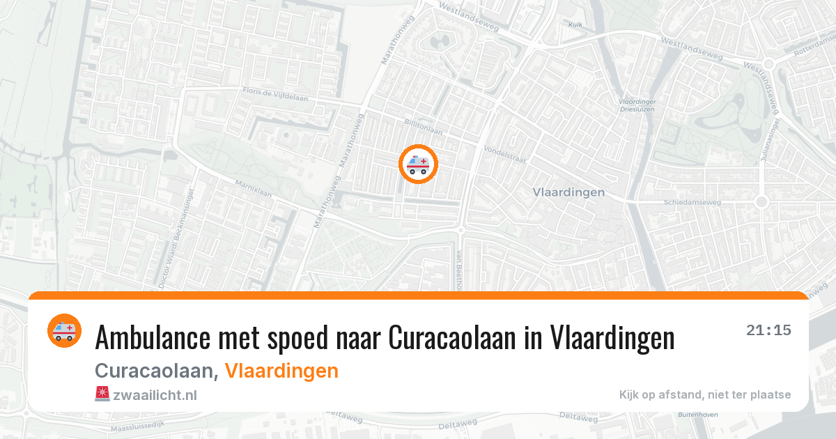 Ambulance met spoed naar Curacaolaan in Vlaardingen — 7 mei 2026