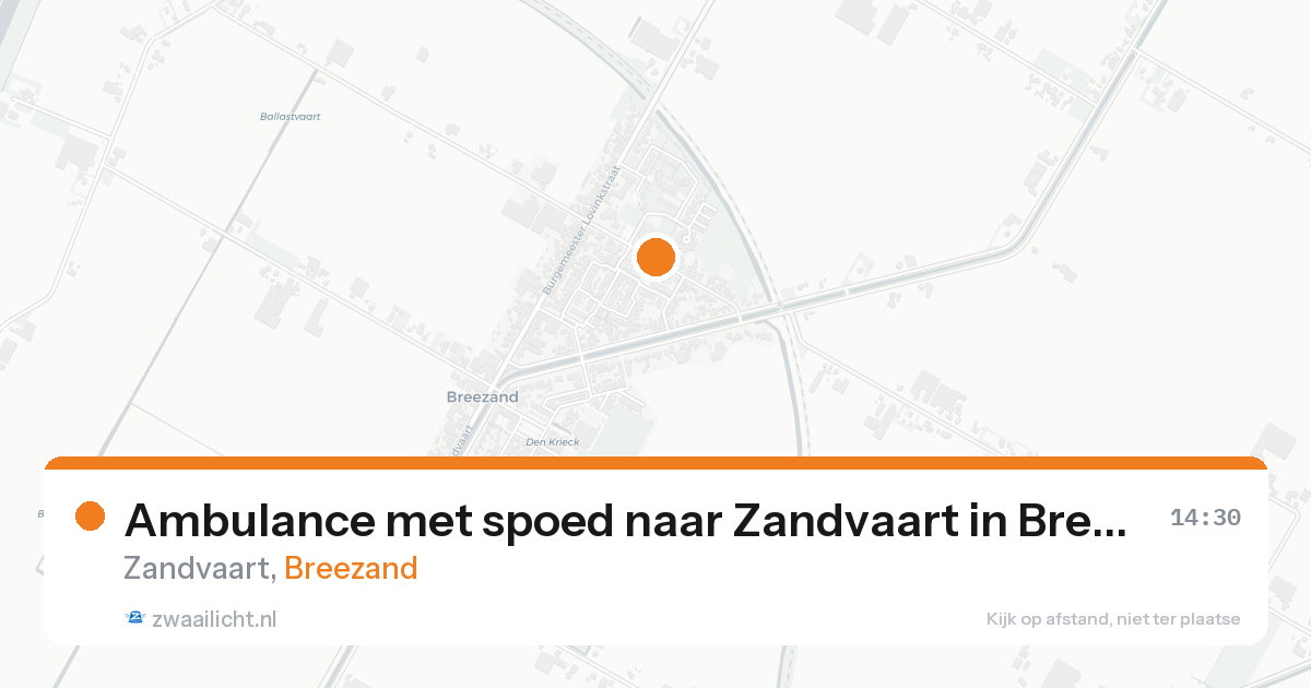 Ambulance met spoed naar Zandvaart in Breezand — 19 aug 2026
