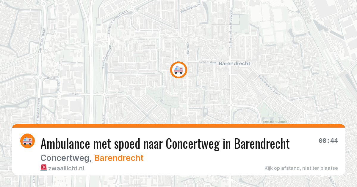 Ambulance met spoed naar Concertweg in Barendrecht — 28 jun 2026