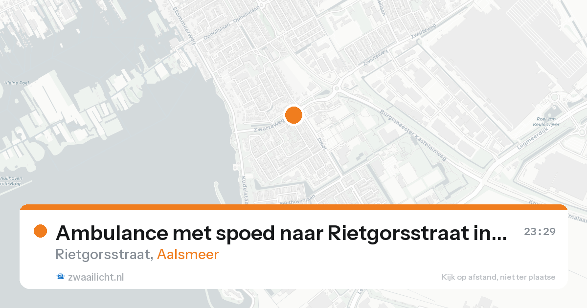 Ambulance met spoed naar Rietgorsstraat in Aalsmeer — 20 aug 2026