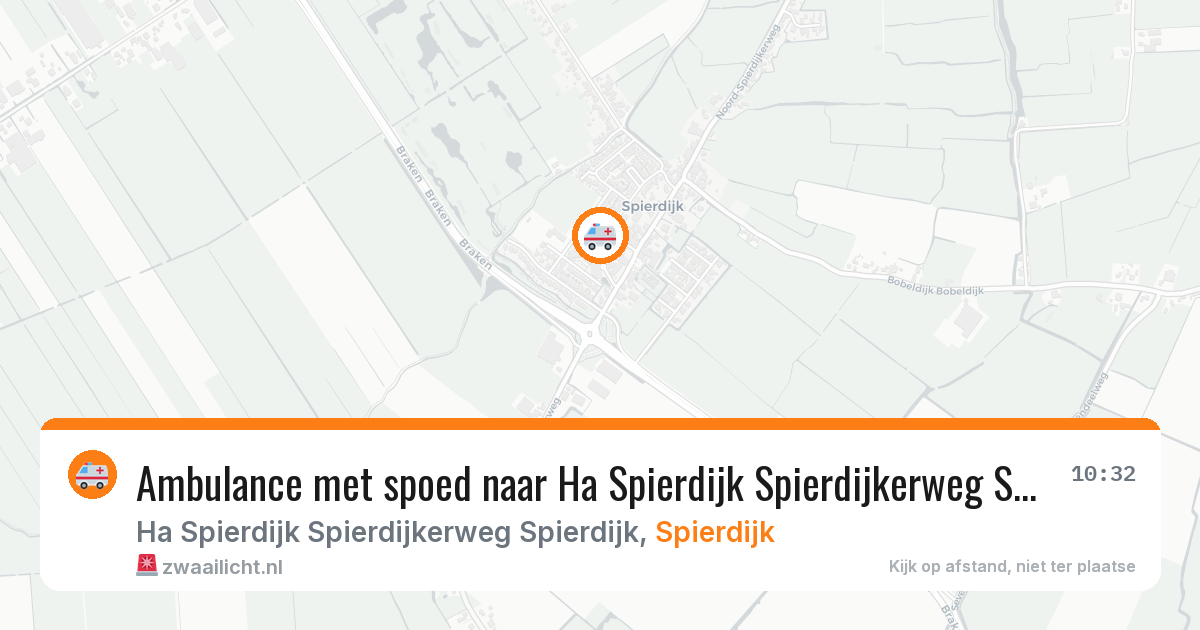 Ambulance met spoed naar Ha Spierdijk Spierdijkerweg Spierdijk in Spierdijk — 22 jun 2026