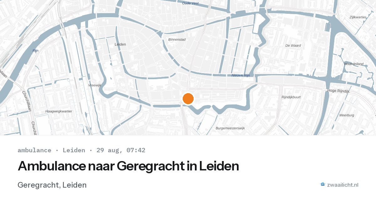 Ambulance naar Geregracht in Leiden — 29 aug 2026