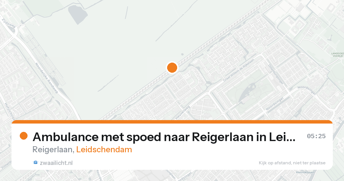 Ambulance met spoed naar Reigerlaan in Leidschendam — 25 aug 2026