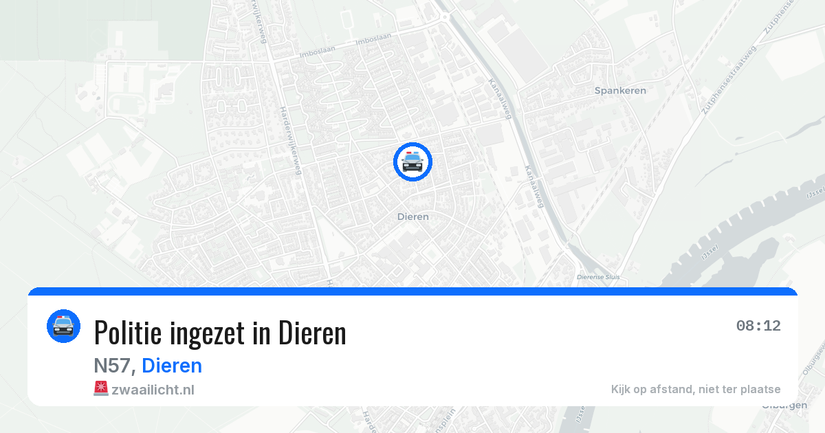 Politie ingezet in Dieren — 18 mei 2026 | 🚨 Zwaailicht.nl