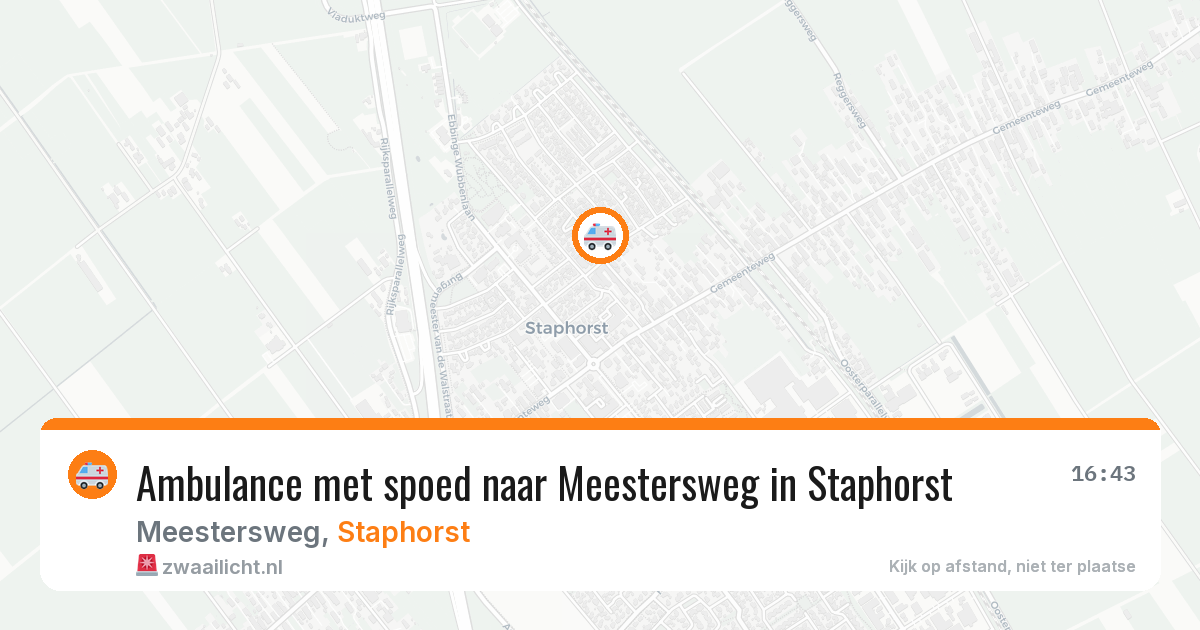 Ambulance met spoed naar Meestersweg in Staphorst — 5 jun 2026