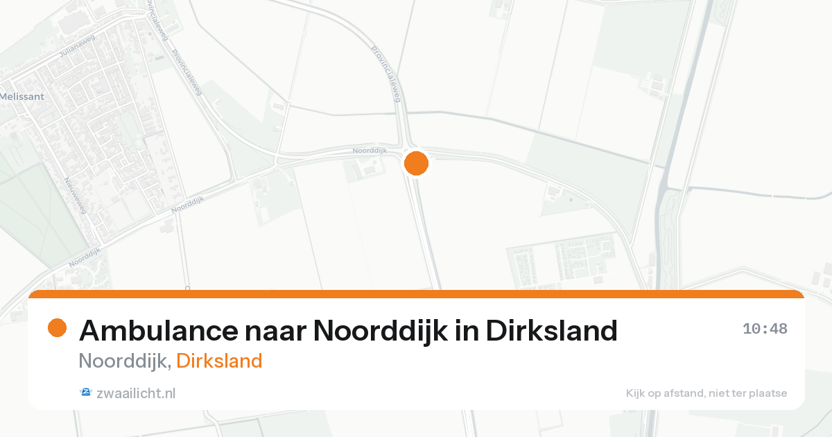 Ambulance naar Noorddijk in Dirksland — 19 aug 2026