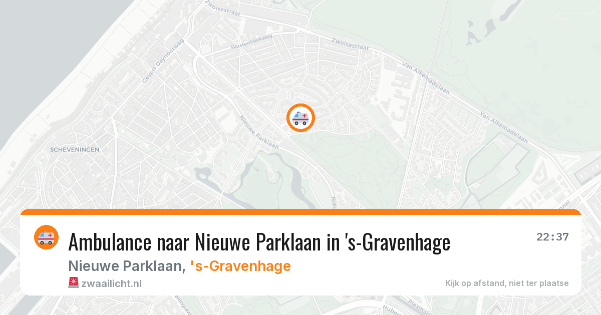 Ambulance naar Nieuwe Parklaan in 's-Gravenhage — 10 aug 2026