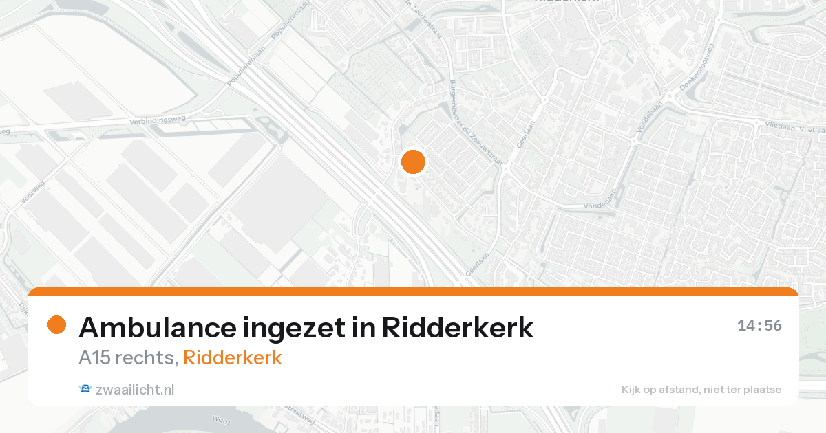 Ambulance ingezet in Ridderkerk — 24 aug 2026