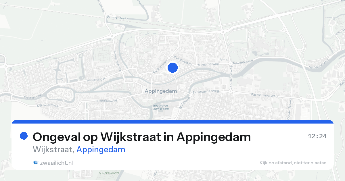 Ongeval op Wijkstraat in Appingedam — 17 aug 2026