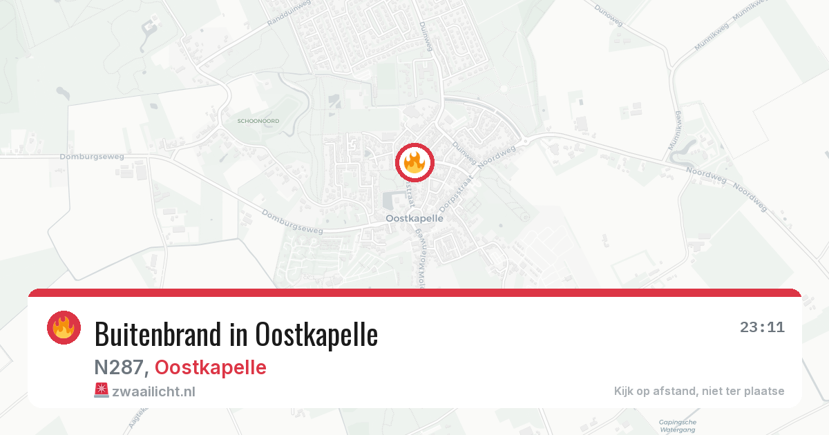 Buitenbrand in Oostkapelle — 8 mei 2026