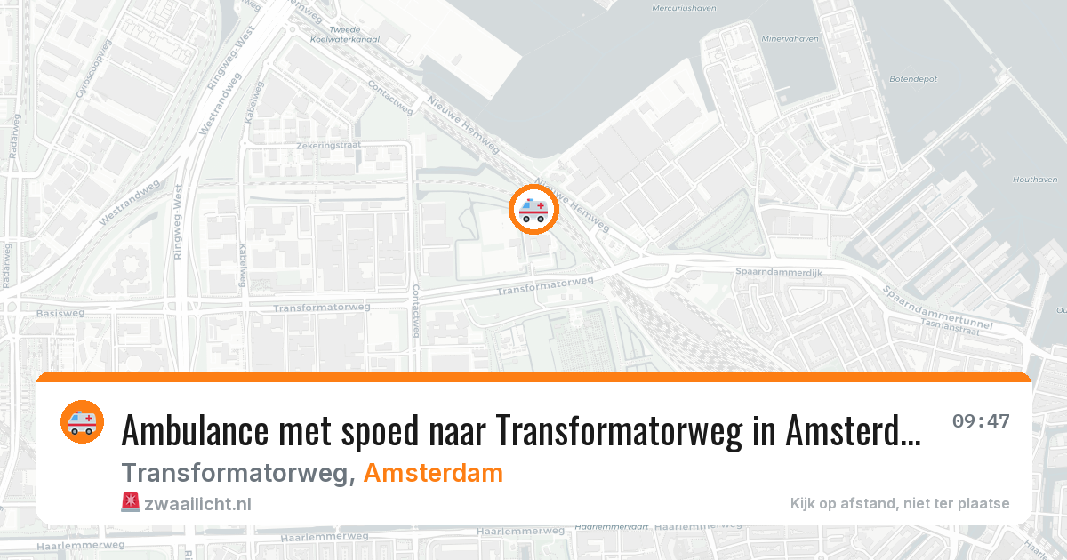 Ambulance met spoed naar Transformatorweg in Amsterdam — 12 apr 2026