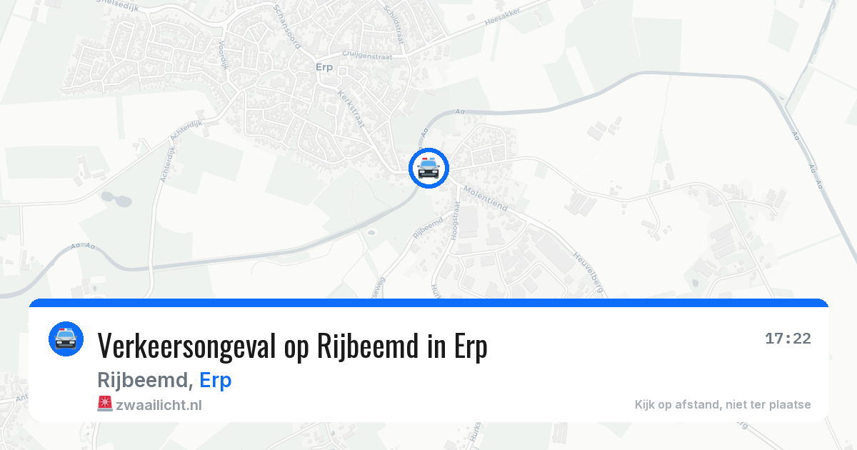 Verkeersongeval op Rijbeemd in Erp — 22 mrt 2026
