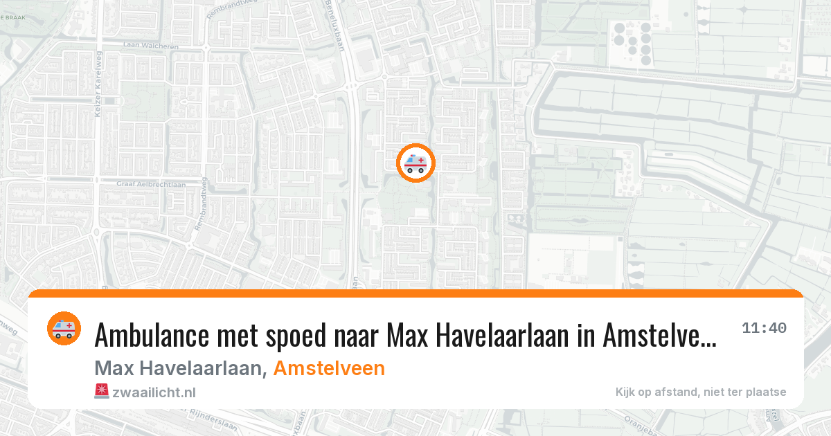 Ambulance met spoed naar Max Havelaarlaan in Amstelveen — 29 jan 2026