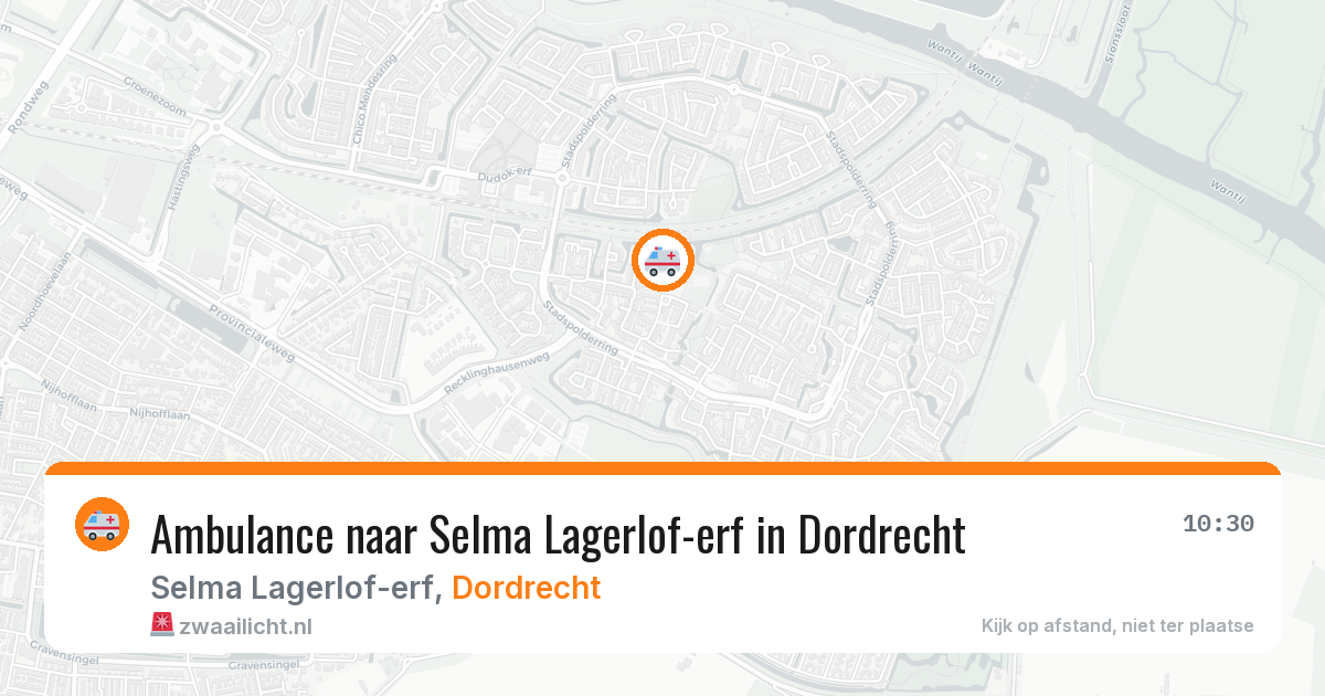 Ambulance naar Selma Lagerlof-erf in Dordrecht — 24 jul 2026