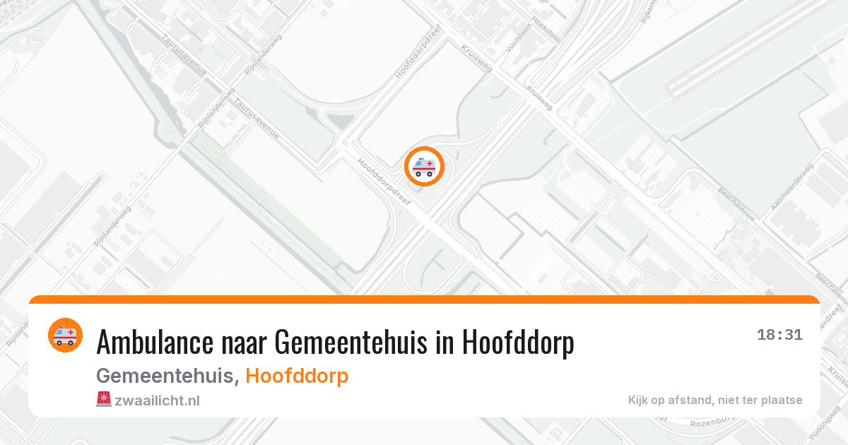 Ambulance naar Gemeentehuis in Hoofddorp — 21 apr 2026