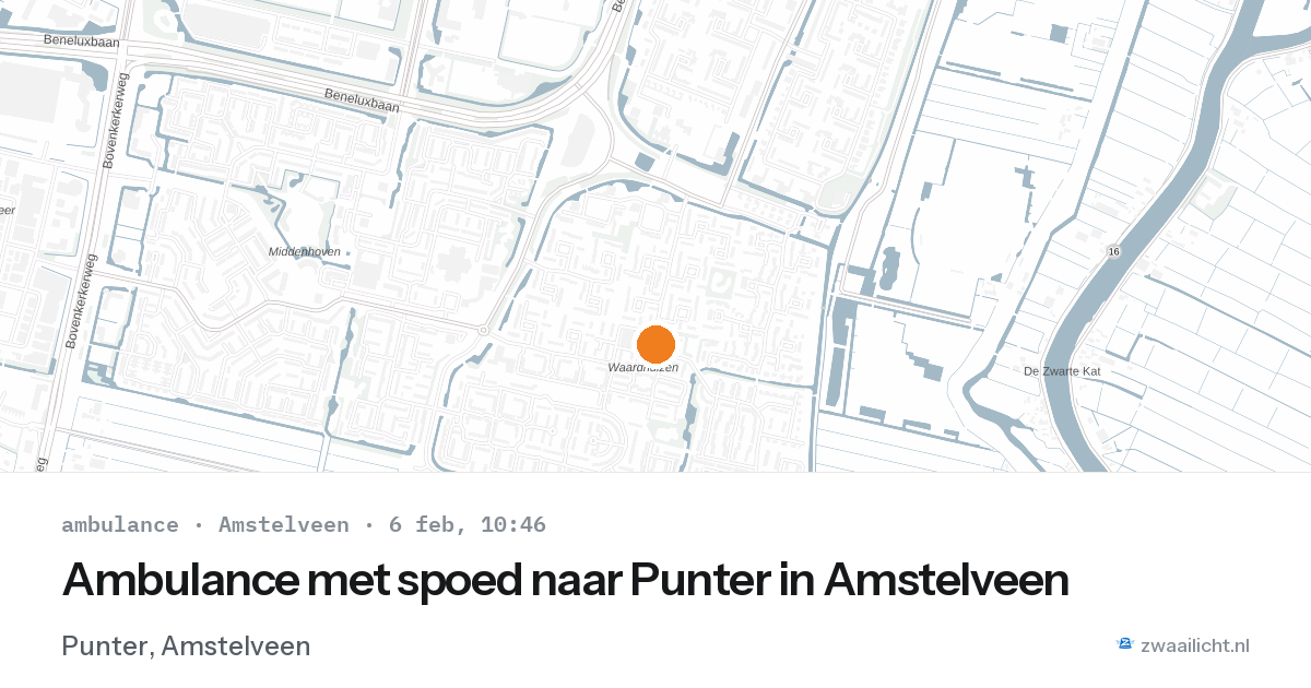 Ambulance met spoed naar Punter in Amstelveen — 6 feb 2026