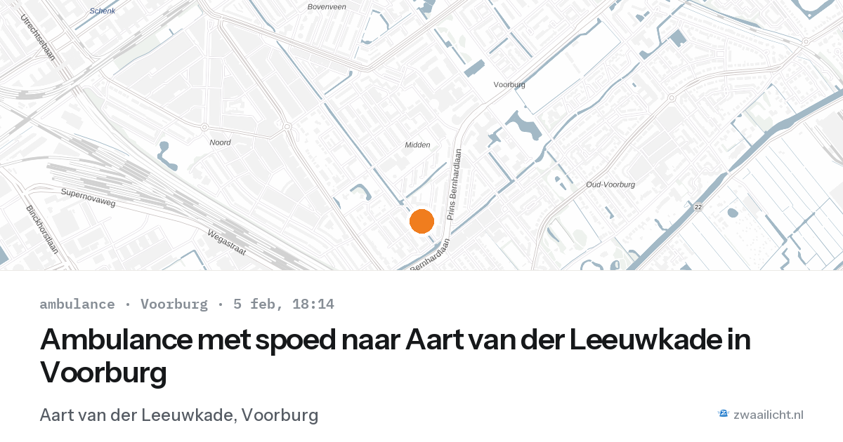 Ambulance met spoed naar Aart van der Leeuwkade in Voorburg — 5 feb 2026