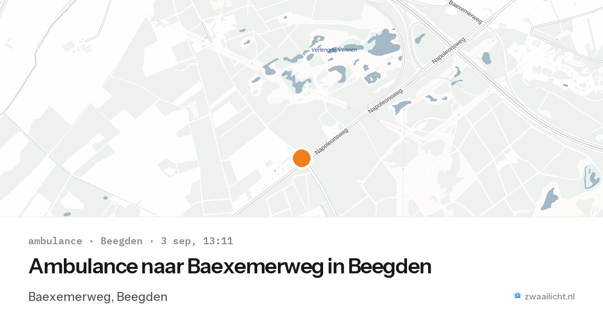 Ambulance naar Baexemerweg in Beegden — 3 sep 2026
