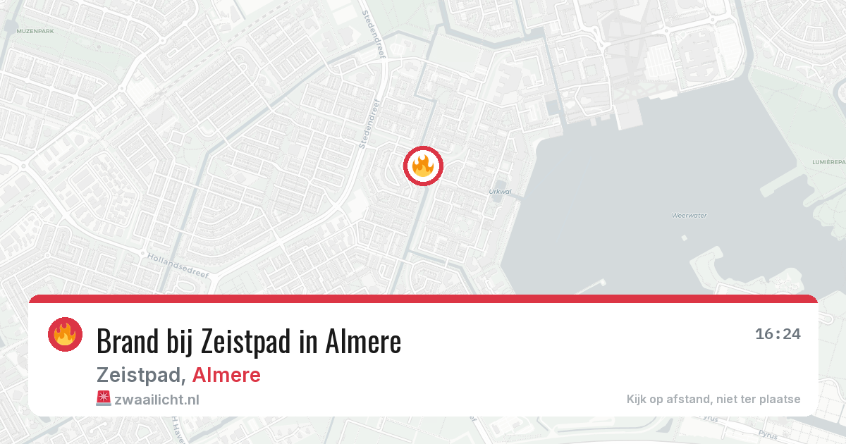 Brand bij Zeistpad in Almere — 20 mei 2026
