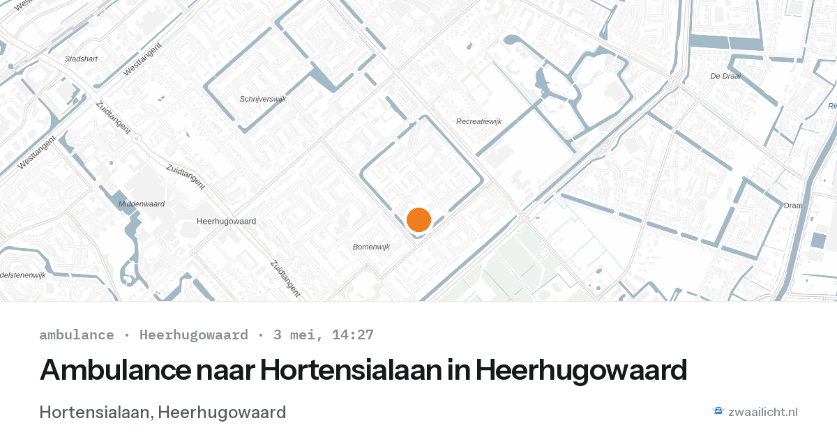 Ambulance naar Hortensialaan in Heerhugowaard — 3 mei 2026