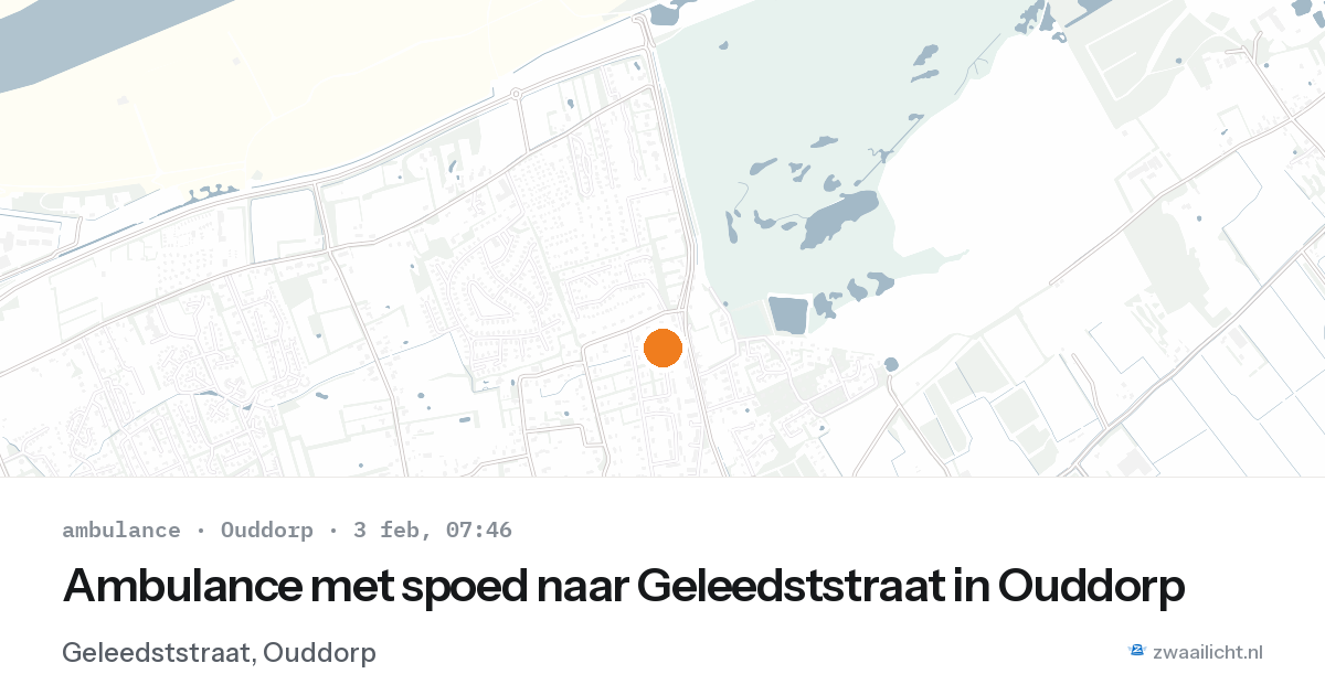Ambulance met spoed naar Geleedststraat in Ouddorp — 3 feb 2026