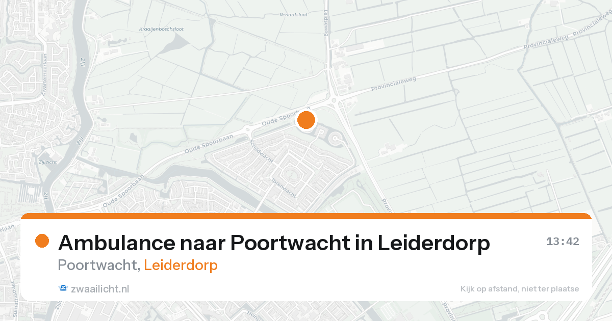 Ambulance naar Poortwacht in Leiderdorp — 18 aug 2026