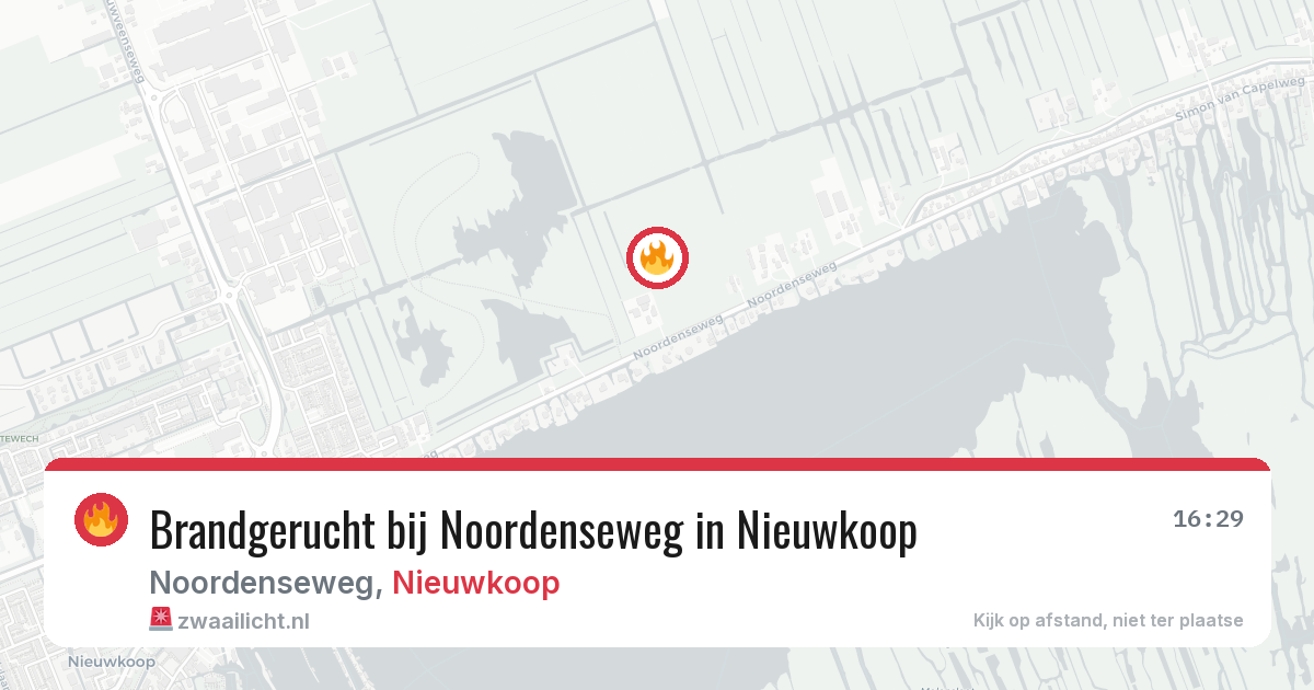 Brandgerucht bij Noordenseweg in Nieuwkoop — 7 apr 2026