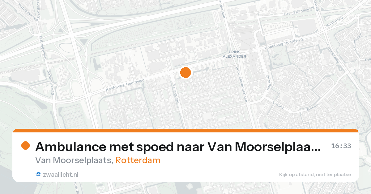 Ambulance met spoed naar Van Moorselplaats in Rotterdam — 4 jun 2026
