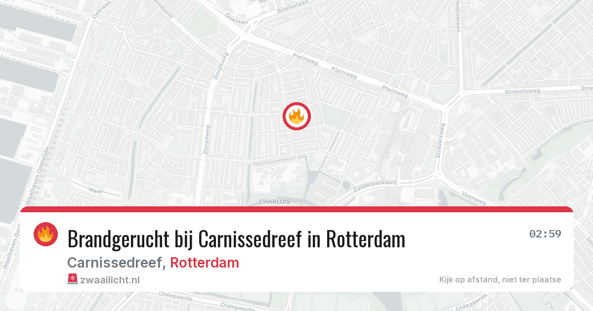 Brandgerucht bij Carnissedreef in Rotterdam — 30 mrt 2026