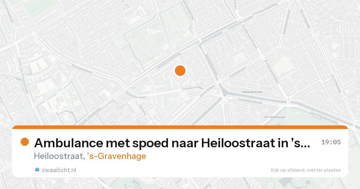 Ambulance met spoed naar Heiloostraat in 's-Gravenhage — 9 mei 2026