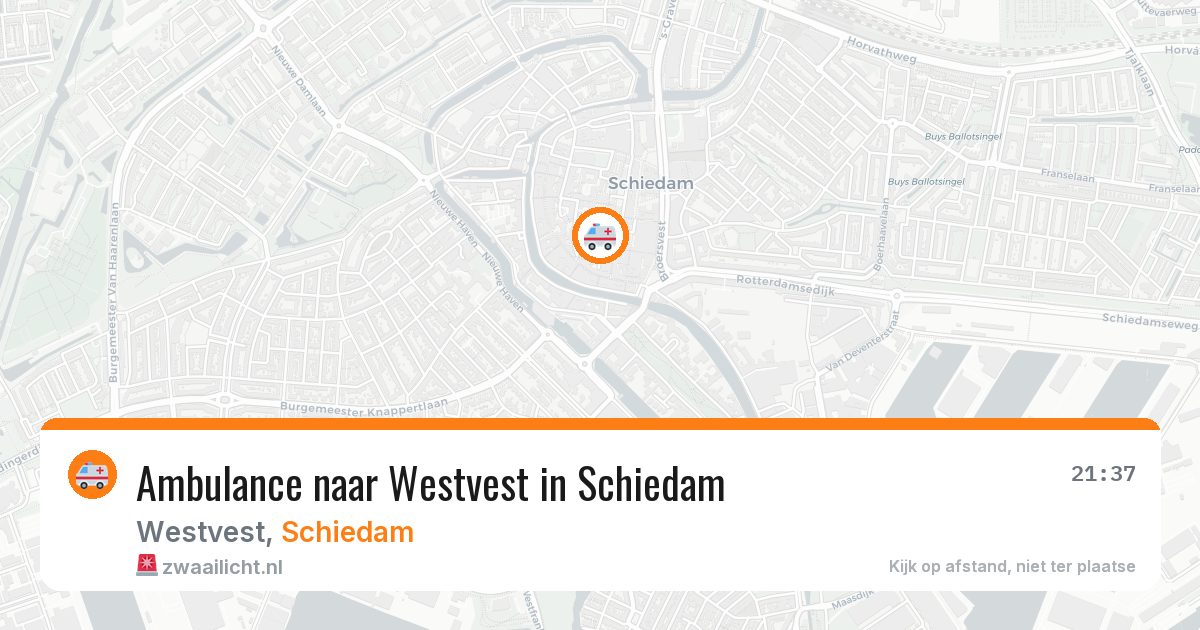 Ambulance naar Westvest in Schiedam — 28 mei 2026