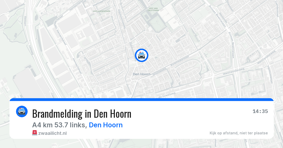 Brandmelding in Den Hoorn — 25 apr 2026
