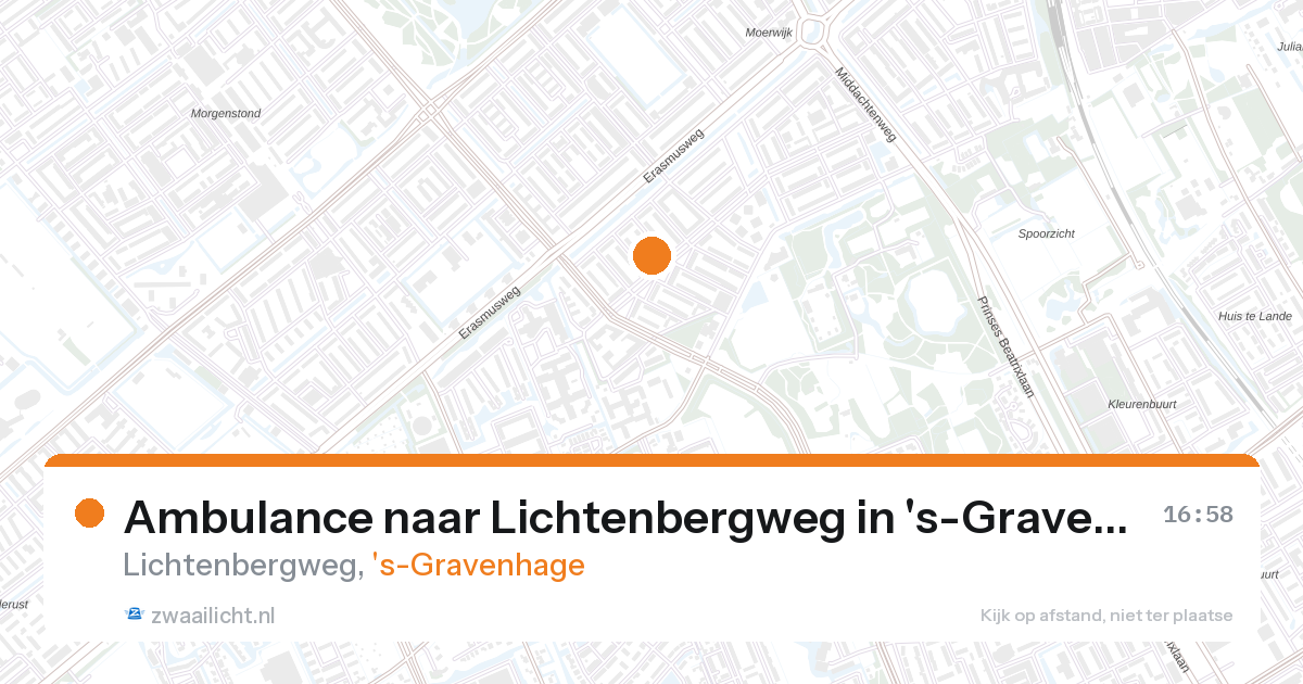 Ambulance naar Lichtenbergweg in 's-Gravenhage — 28 aug 2026