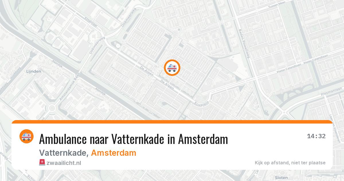 Ambulance naar Vatternkade in Amsterdam — 4 aug 2026
