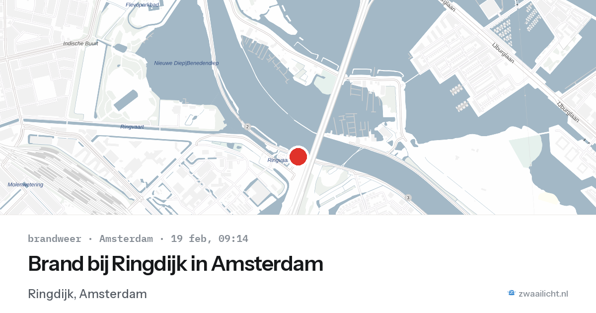 Brand bij Ringdijk in Amsterdam — 1 feb 2026