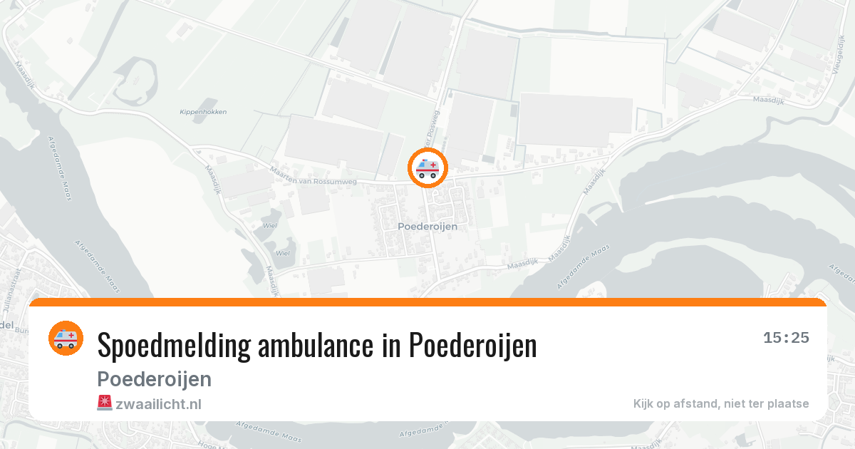Spoedmelding ambulance in Poederoijen — 10 jul 2026